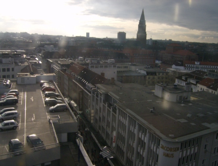 2007  Niolaikirche Kiel Blick Holstenstrae Rathausturm