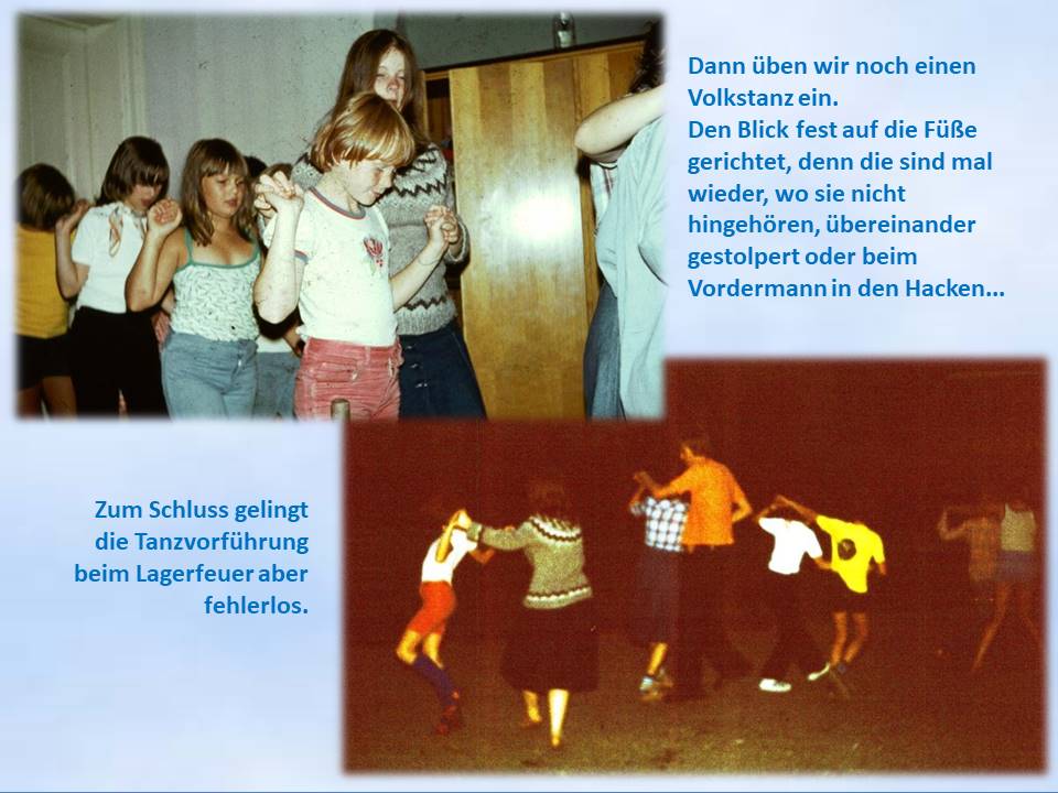 Sommerferien-Freizeit 1978 Ascheberg Tanz üben