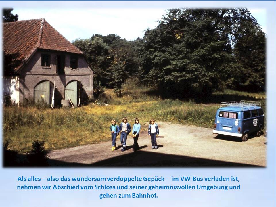 Sommerferien-Freizeit 1978 Ascheberg Kinder vor Schloss