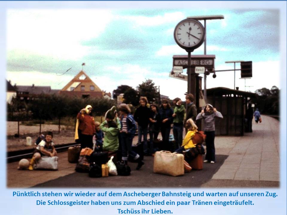 Sommerferien-Freizeit 1978 Ascheberg Bahnhof Rckfahrt