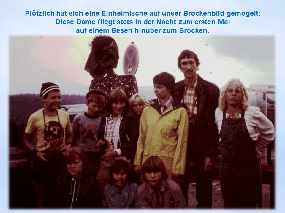Bad Lauterberg 1980 Harzrundreise Kinder mit Hexe