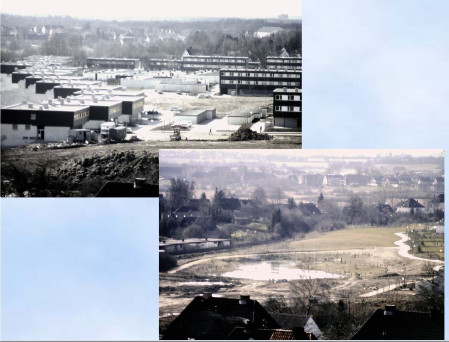 1988 Blick vom Turm der Stephanuskirche Kiel zum Krooger Kamp