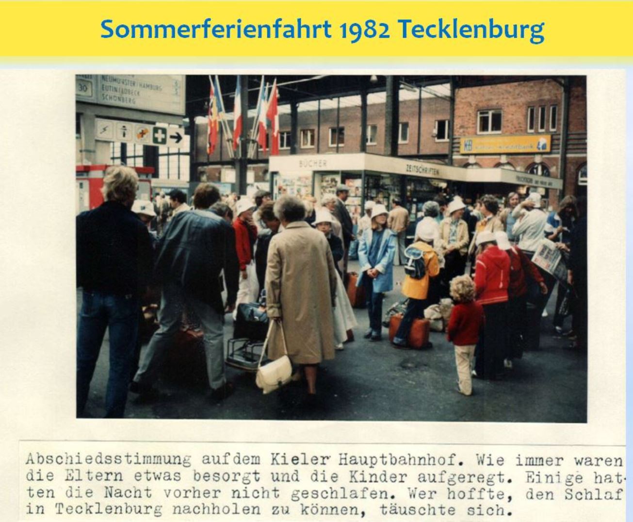 Sommerfahrt 1983 Bahnhof Kiel
