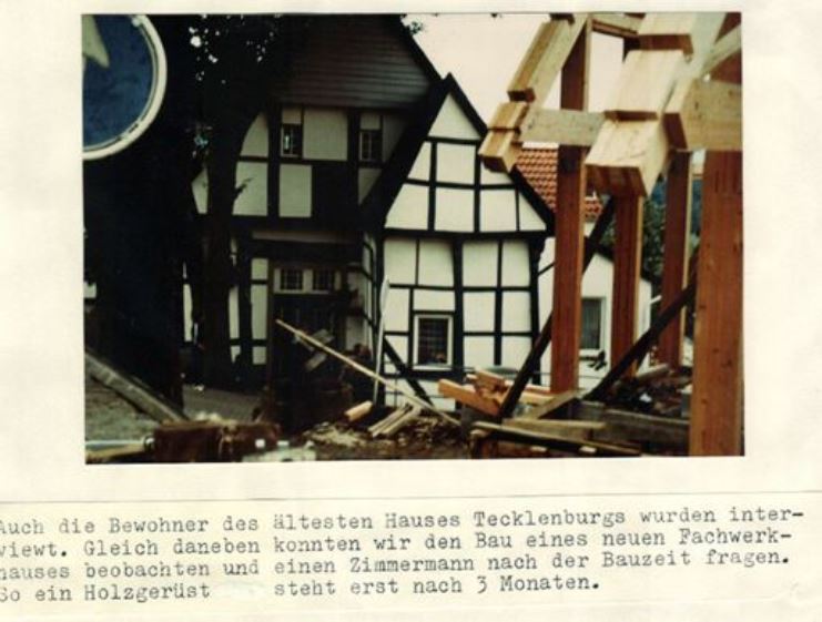 Sommerfahrt 1983 Tecklenburg  Fachwerkhaus Neubau
