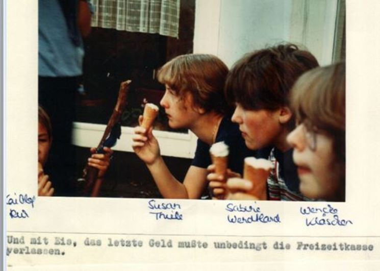 Sommerfahrt 1983 Tecklenburg  Eisessen