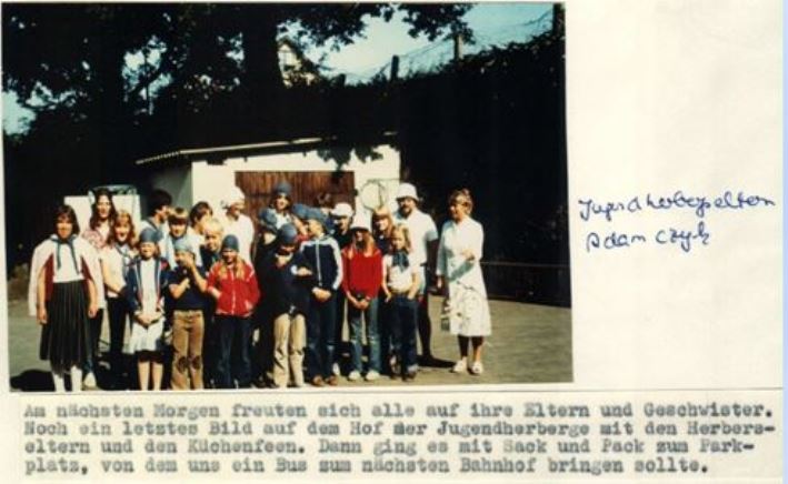 Sommerfahrt 1983 Tecklenburg  Gruppe mit Herbergseltern