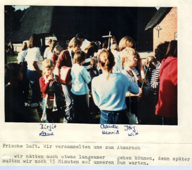 1982 Kiel Molfsee Jungschartag Birgit Lauie, Claudia Heinrichj, J;;rg Witt