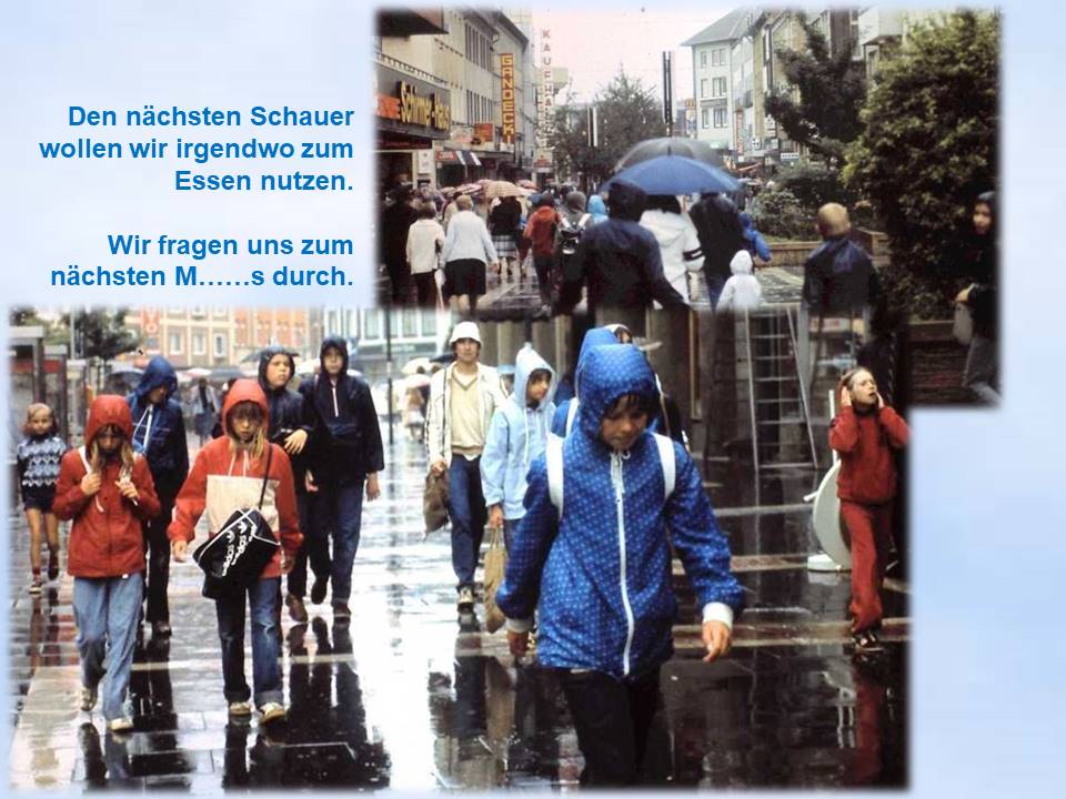 1983 Sommerfahrt Hildesheim Gruppe im Regen