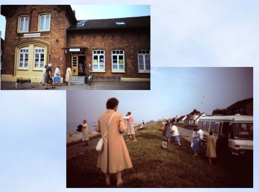 1985 Heimatmuseum Schnberg  Gruppe auf dem Deich