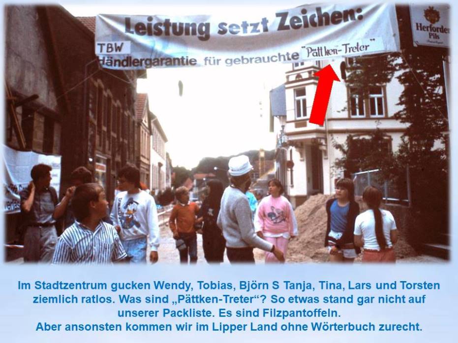 1988 Sommerfahrt Oerlinghausen Stadterkundung