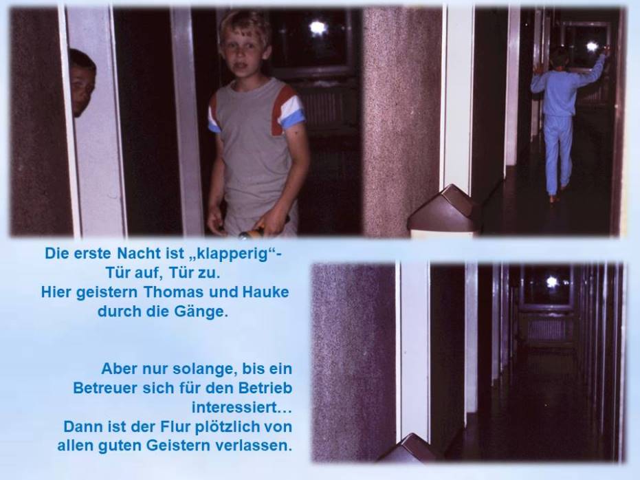 1988  DJH Oerlinghausen nachts auf Flur