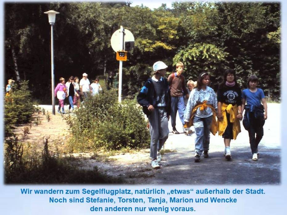 1988  Oerlinghausen wandern zum Segelflugplatz