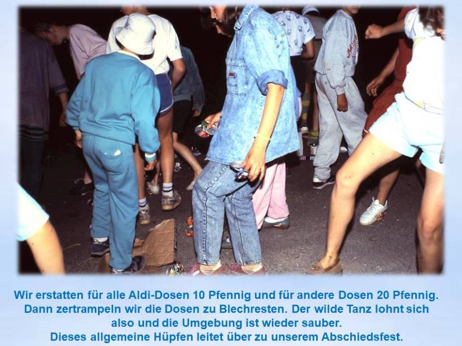 1988 Sommerfahrt Pfanddosen drücken