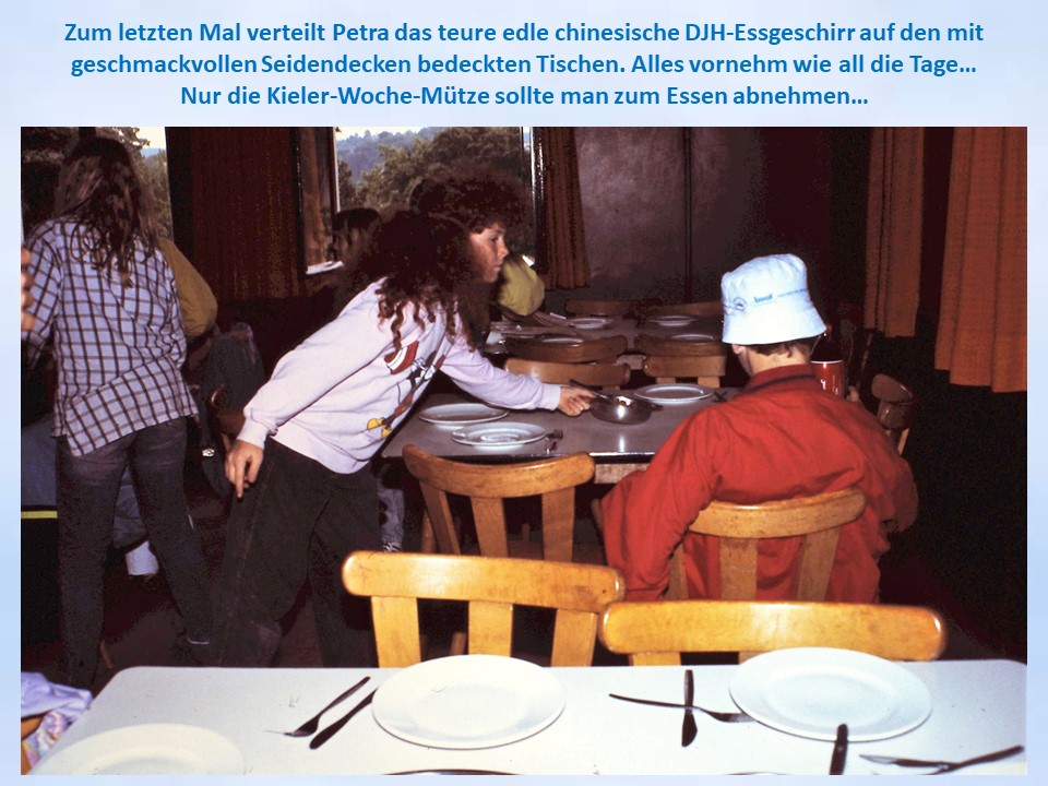 1990 Karlshafen, letztes Essen