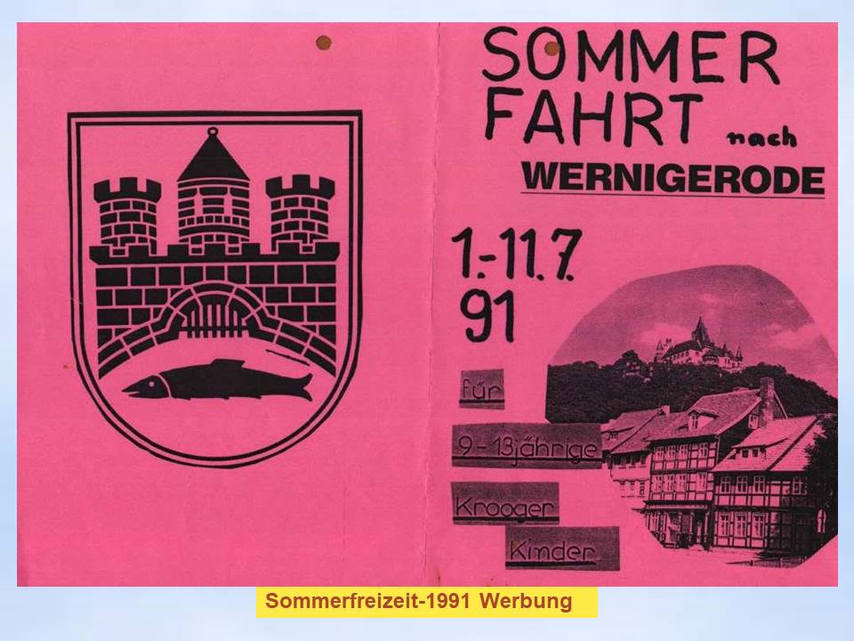 Sommerfahrt Wernigerode1991 Flyer