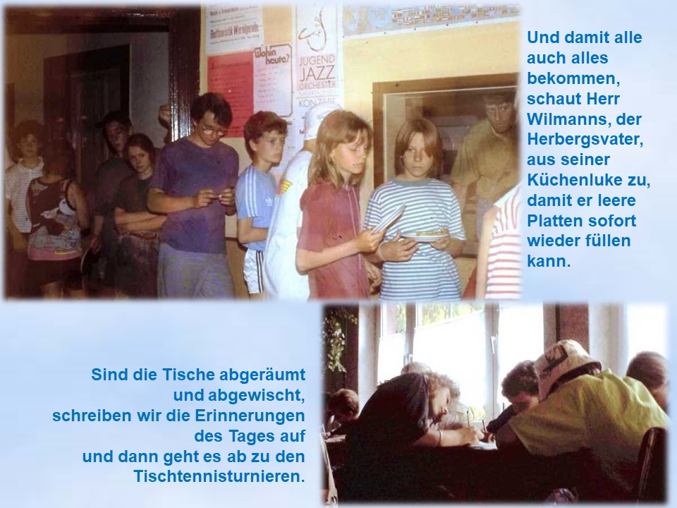 Wernigerode Sommerfahrt 1991 Abendessen JH Ernst Lehmann