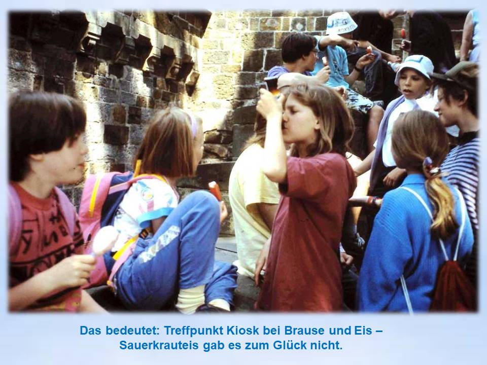 Sommerfahrt Wernigerode 1991 Kinder am Kiosk