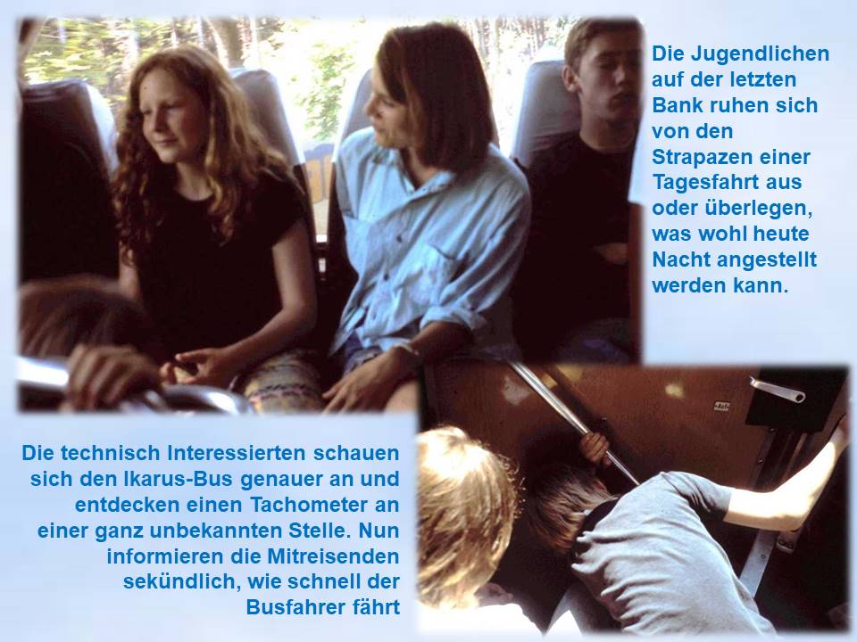 Jungschar Sommerfahrt 1991 Kinder im Bus