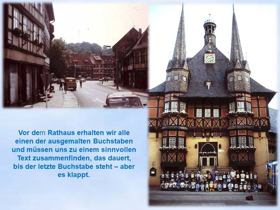 Jungschar Sommerfahrt 1991 Wernigerode Rathaus Buchstabengruppenbild