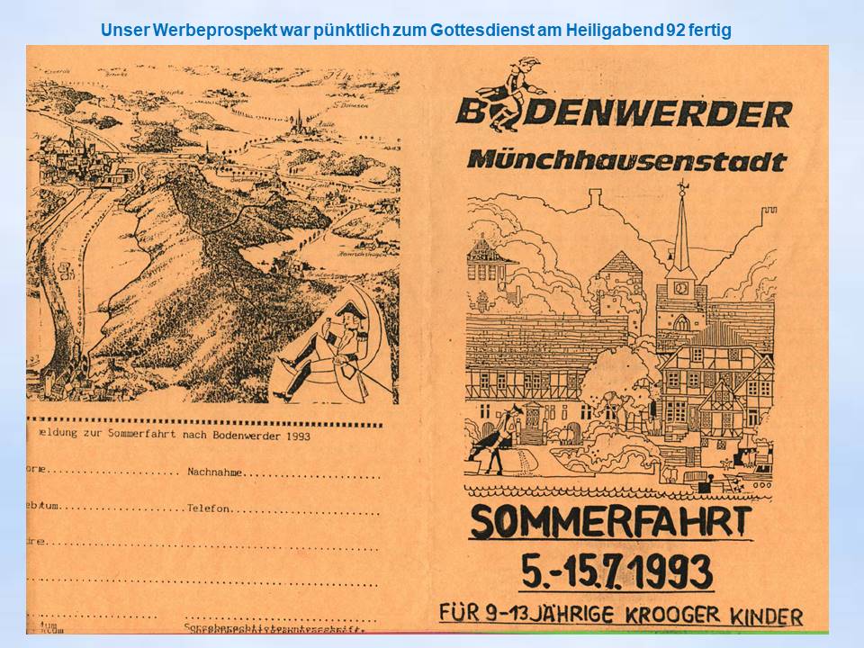 krooger Sommerfahrt 1993 Flyer