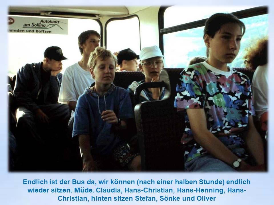 1993 Bodenwerder  Kinder im Bus nach Polle