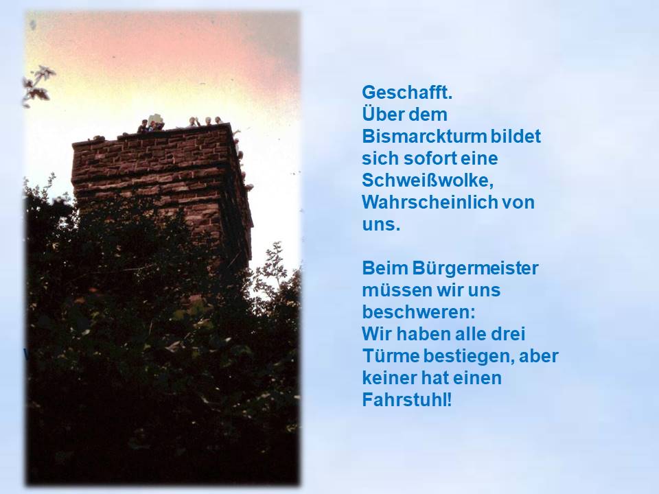 Kinder auf dem  Bismarckturm Bodenwerder