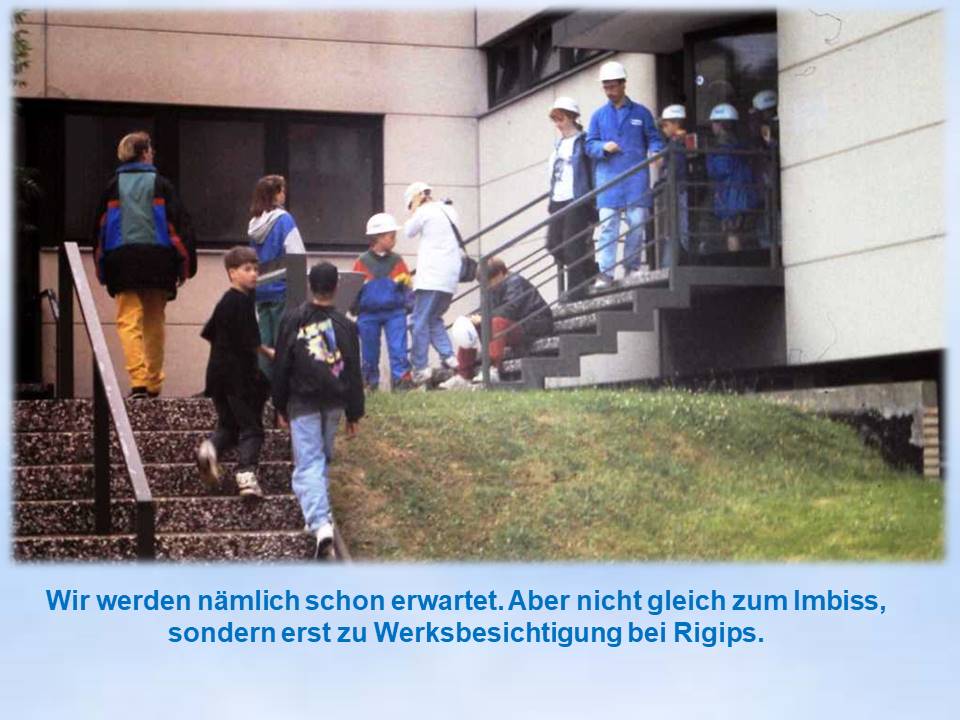 1993 Sommerfahrt Bodenwerder Rigipswerk Besichtigung