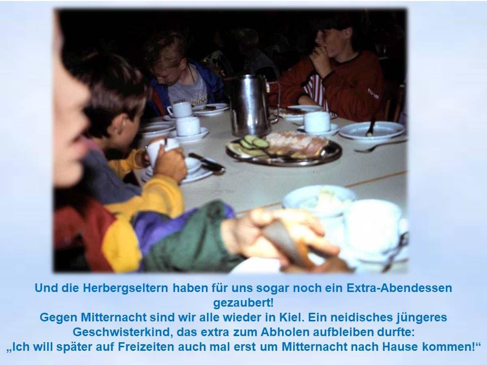 1993 Sommerfahrt Bodenwerder DJH Extra-Abendessen