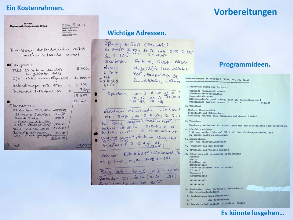 Meisdorf 1994 Freizeitvorbereitungenn
