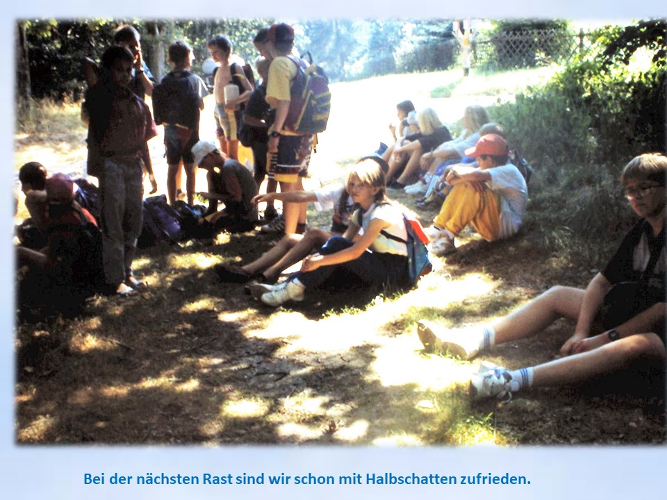 Rast im Halbschatten Wanderung nach Ballenstedt