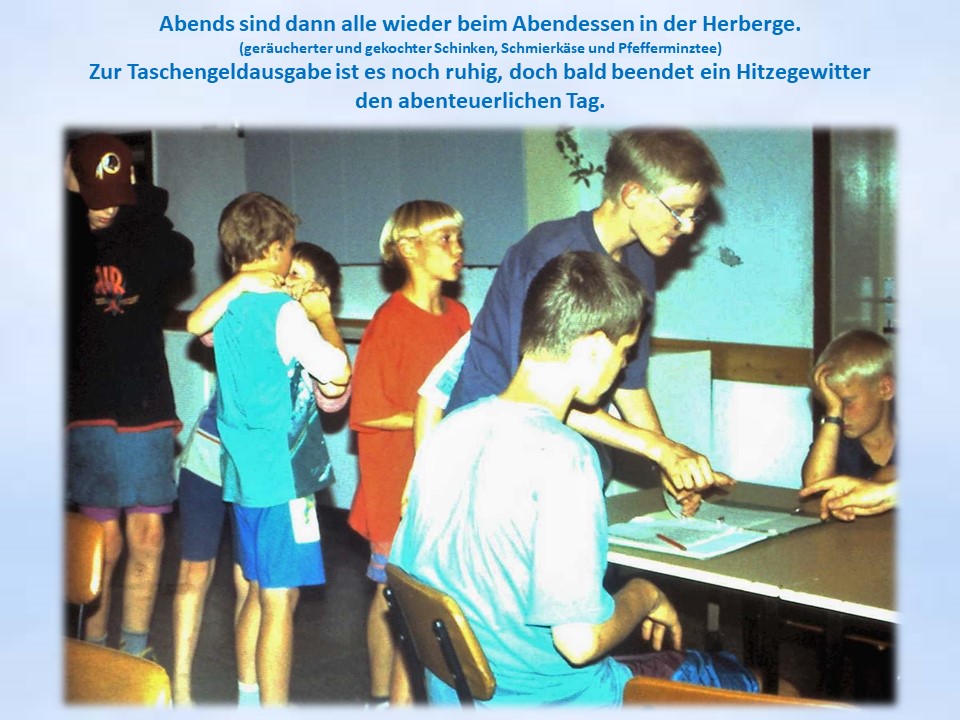 Taschengeldausgabe Sommerfahrt Meisdorf 1994