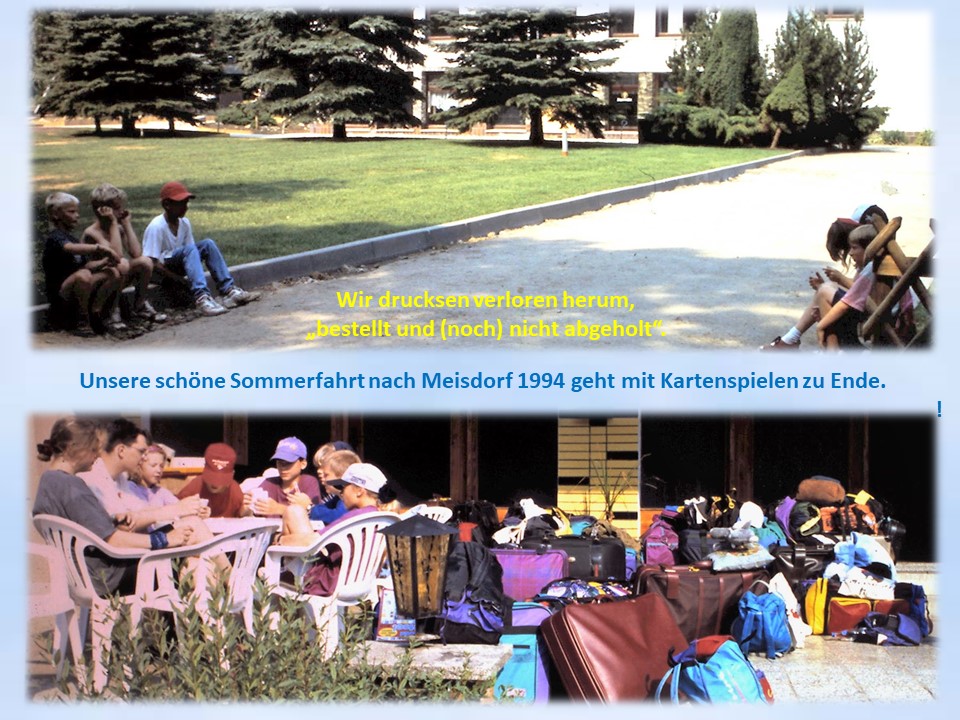 Sommerfahrt Meisdorf 1994 Warten auf die Rckreise