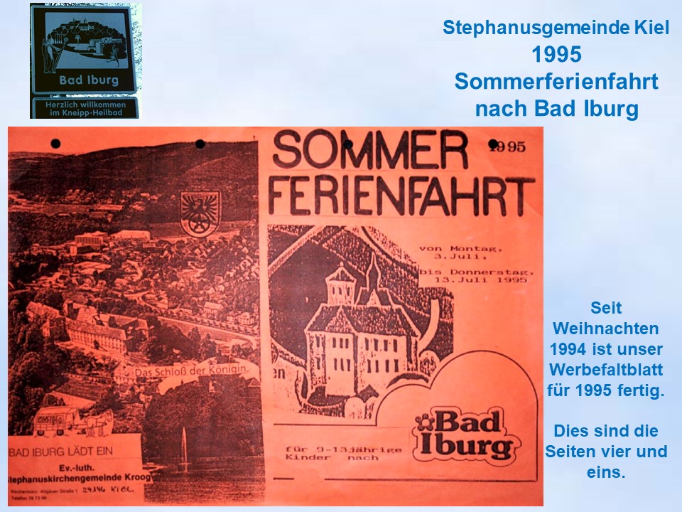 Sommerfahrt 1995 Bad Iburg Flyer