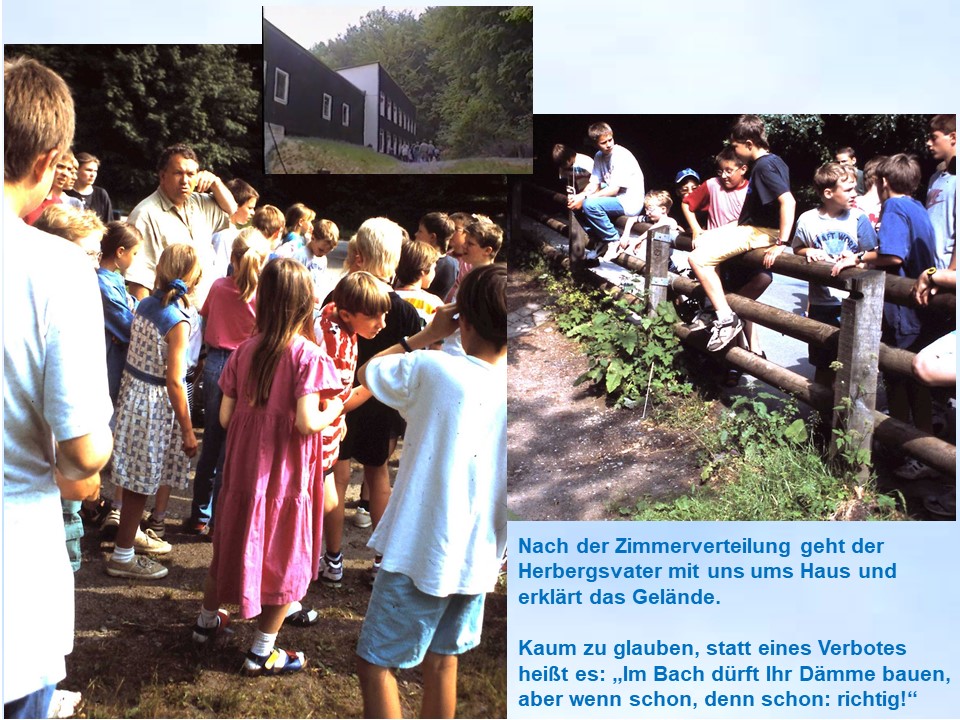 Sommerfahrt 1995 Bad Iburg Rundgang mit DJH Leiter