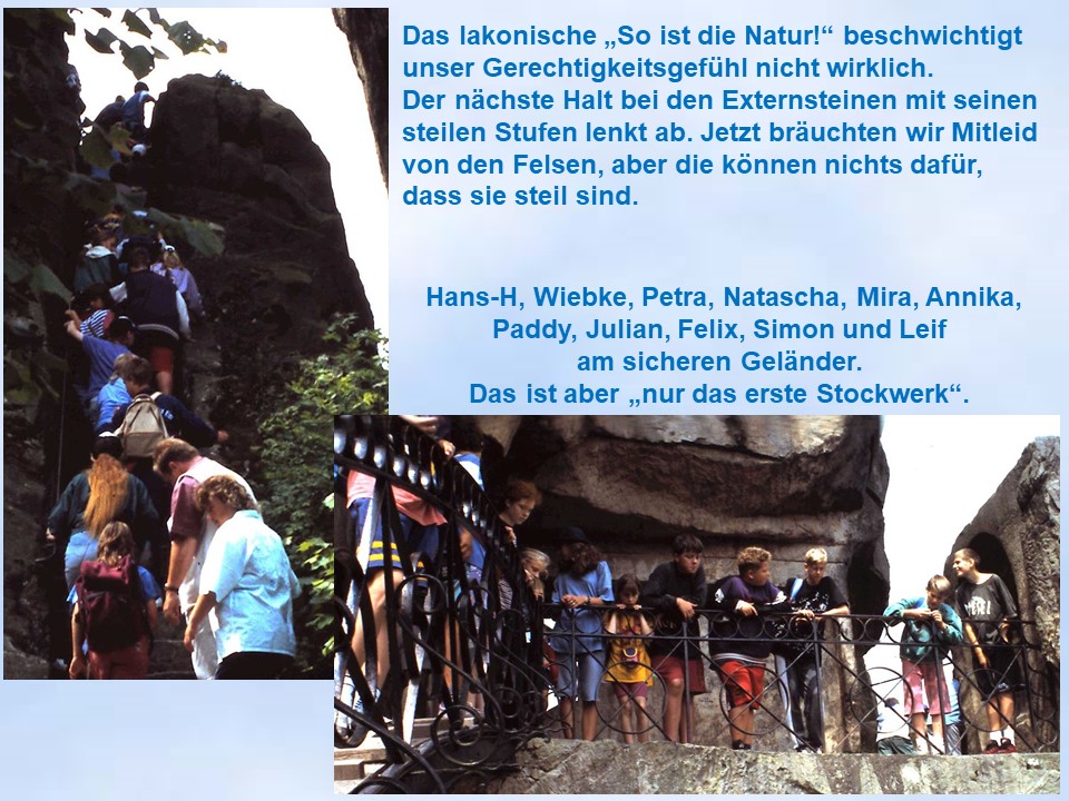 Kinder auf den Externsteinen 1995