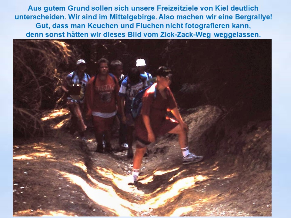 Sommerfahrt 1995 Bad Iburg Kinder auf Zickzackweg