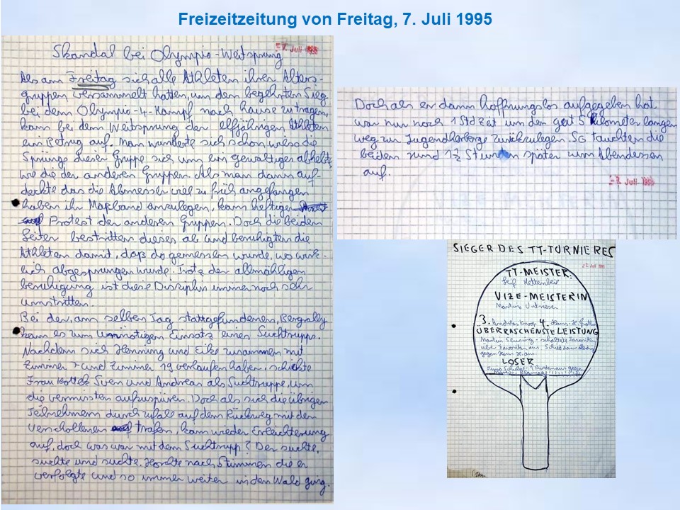 Sommerfahrt 1995 Bad Iburg Iburger Kseblatt