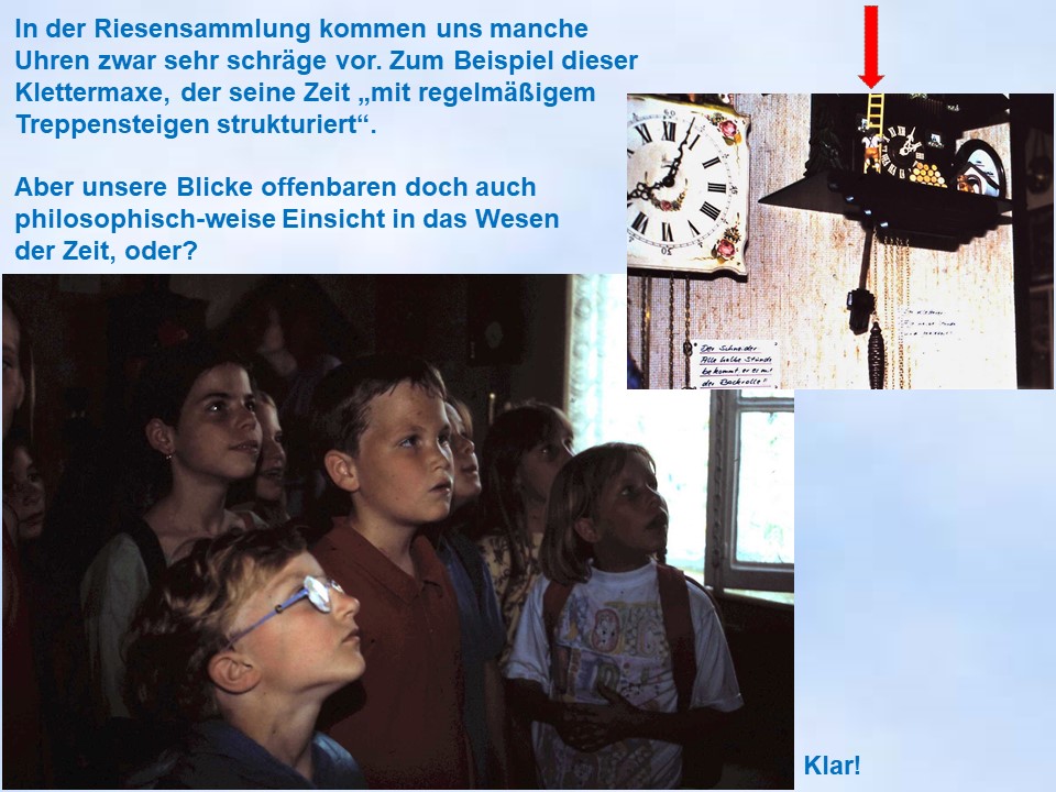Bad Iburg Uhrenmuseum 1995 Kinder staunen