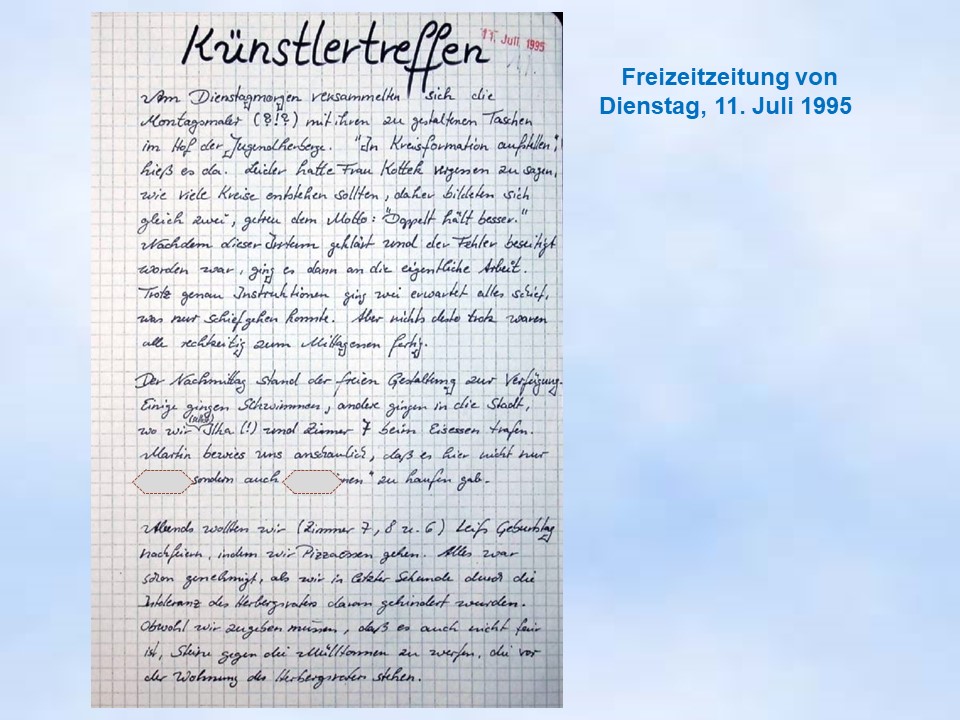 Sommerfahrt 1995 Bad Iburg Iburger Kseblatt Freizeitzeitung