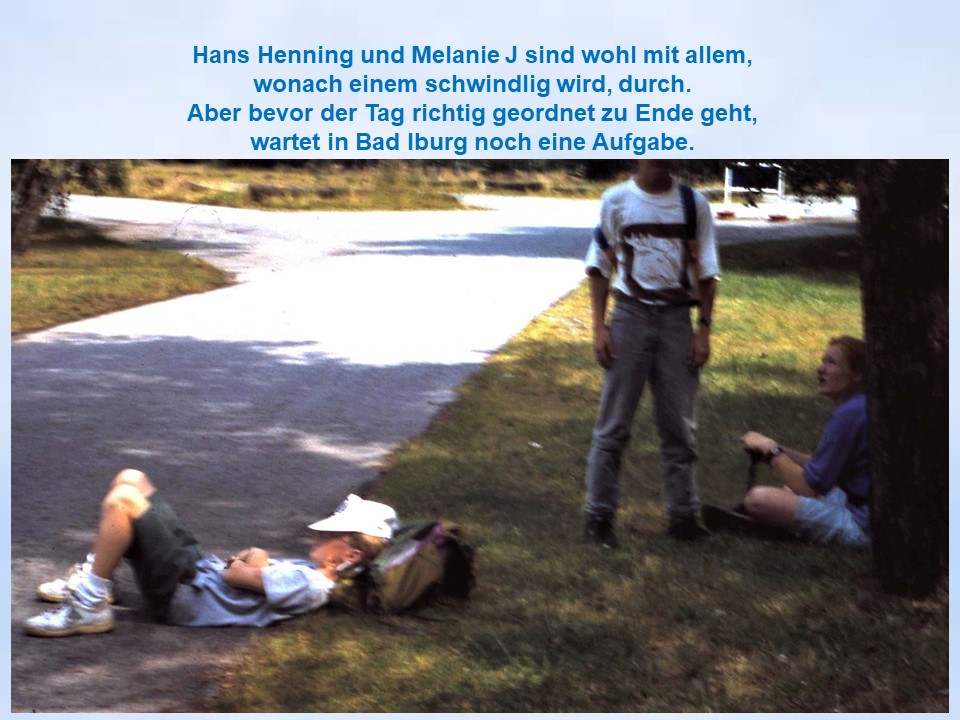 1995 Sommerfahrt Freizeitpark Stukenbrock müde