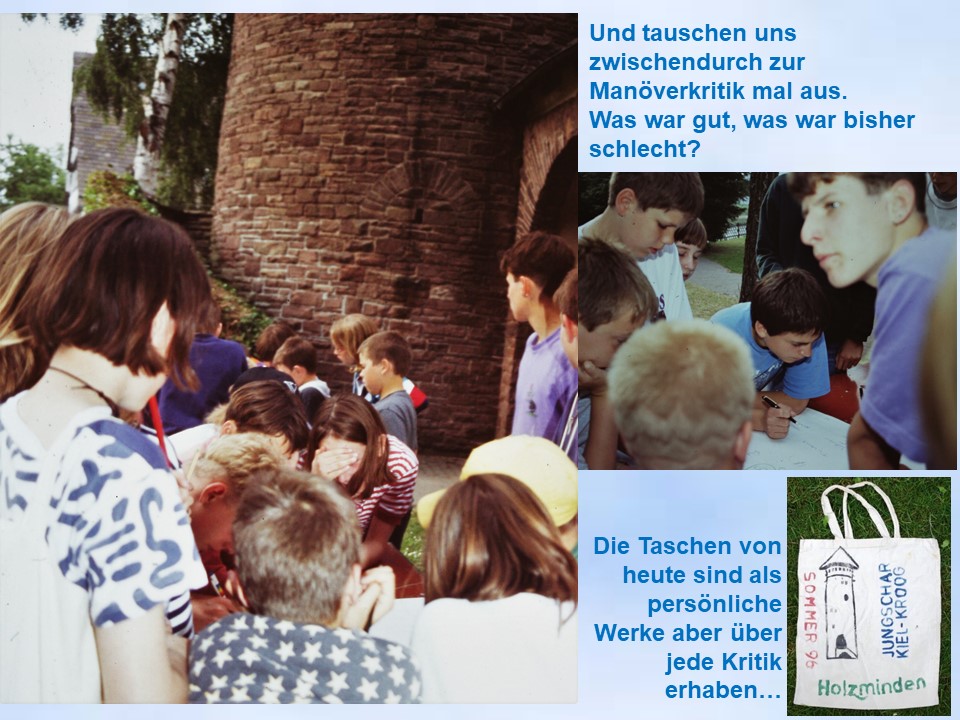 Kinder Manöverkritik Sommerfahrt Holzminden 1996