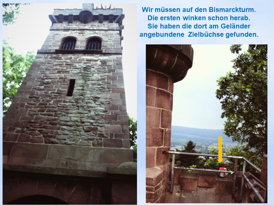 1996 Sommerfahrt Holzminden Gelndespiel Bismarckturm Ziel