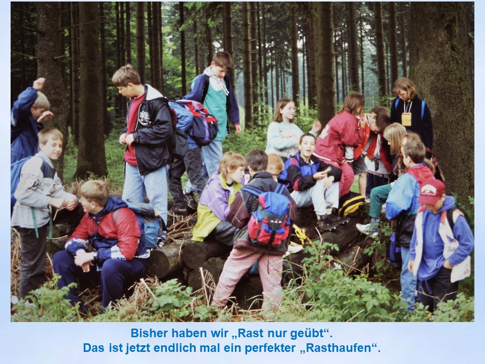 1996 Wanderung nach Frstnberg Rast Sommerfahrt 1996 