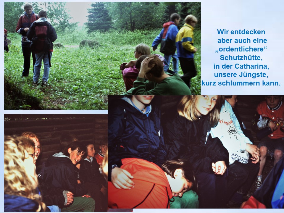 1996 Wanderung nach Fürstenberg Rast Schutzhütte