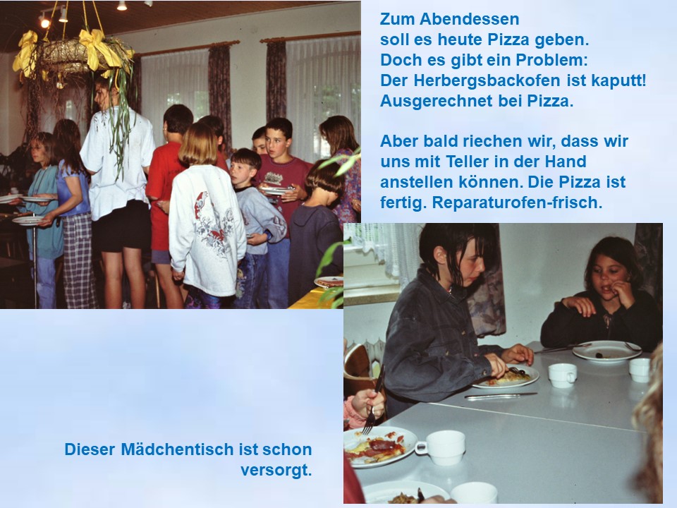 1996 Sommerfreizeit Holzminden DJH Abendessen