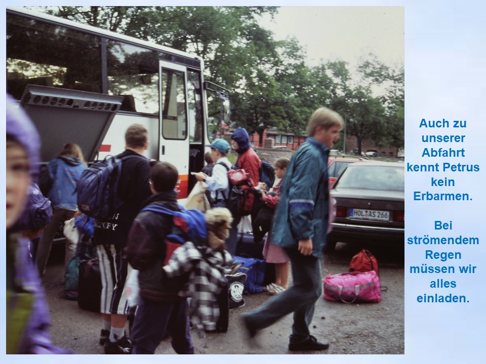 Bus zurück Sommerfahrt nach Holzminden 1996