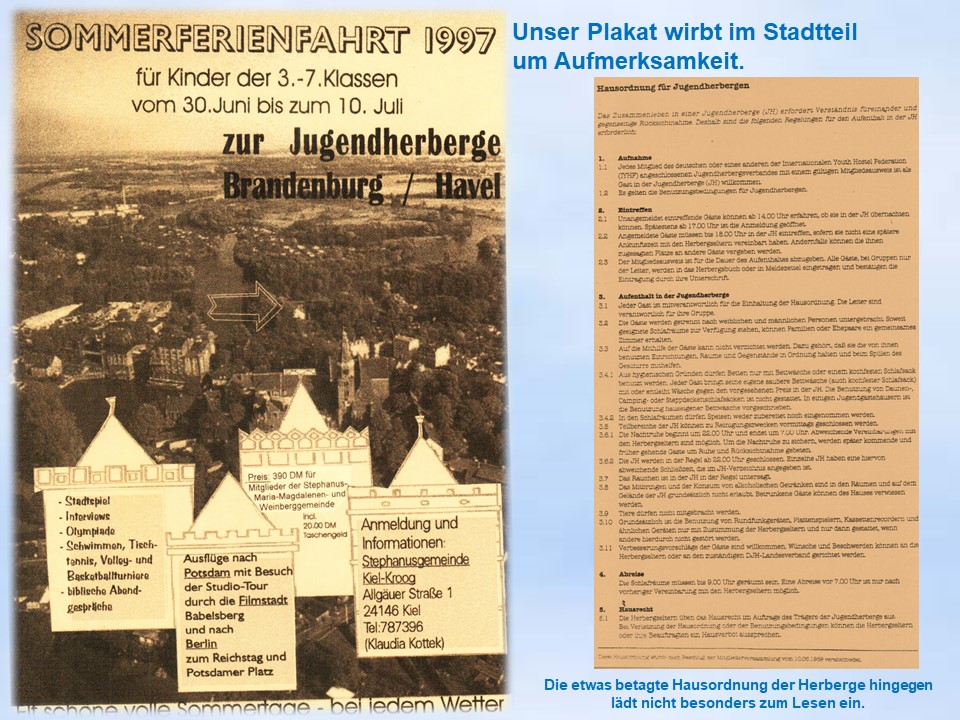 1997 Sommerfahrt Brandenburg Plakat