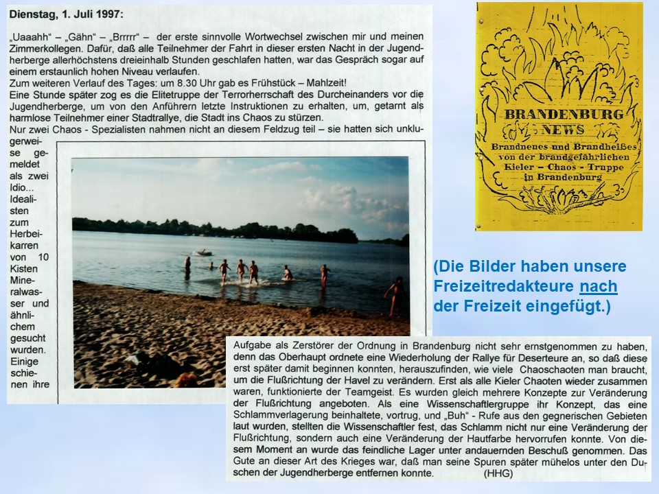 Sommerfahrt 1997  Brandenburg-News