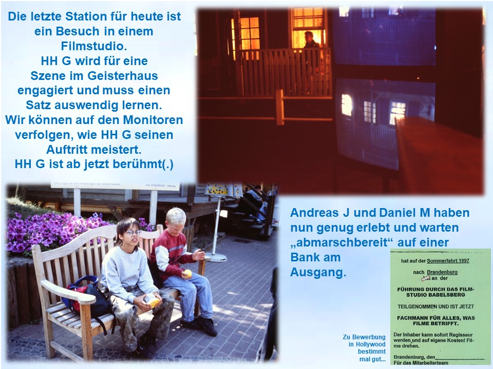 1997 Babelsberg-Studiotour Dreh