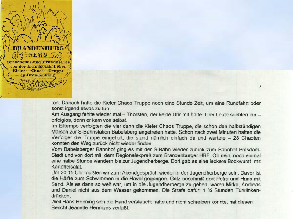 Sommerfahrt 1997  Brandenburg-News